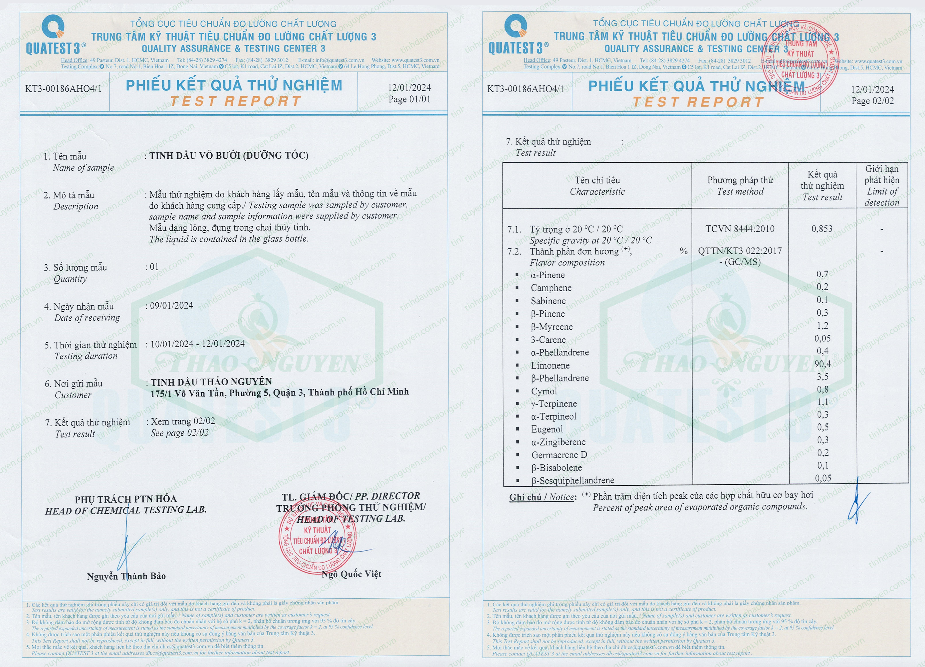 Tinh Dầu Thảo Nguyên